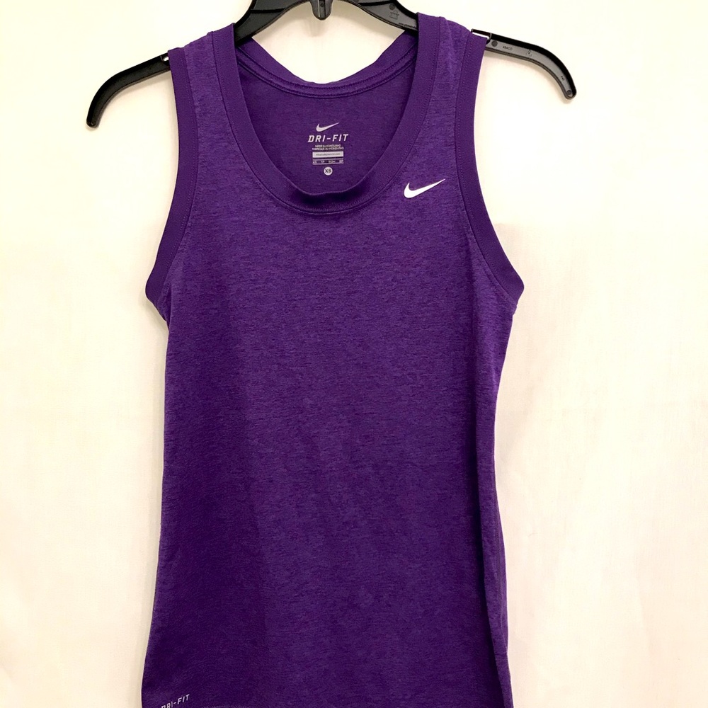 Nike DriFit Scoop Neck Purple Tank